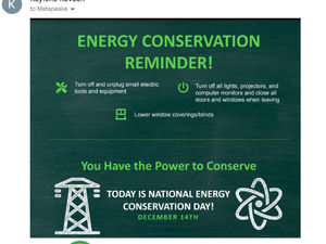 Energy Conservation Reminder
